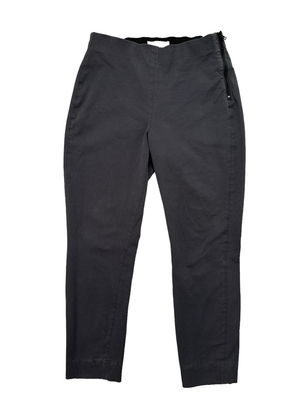 EVERLANE The Bi-Stretch Work Pant in Graphite Gray Size 6 Side Zip Slim Straight
